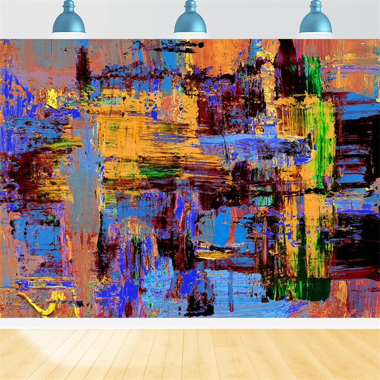 Graffiti Backdrop Brilliant Abstract Color Mix Backdrop BRP12-114