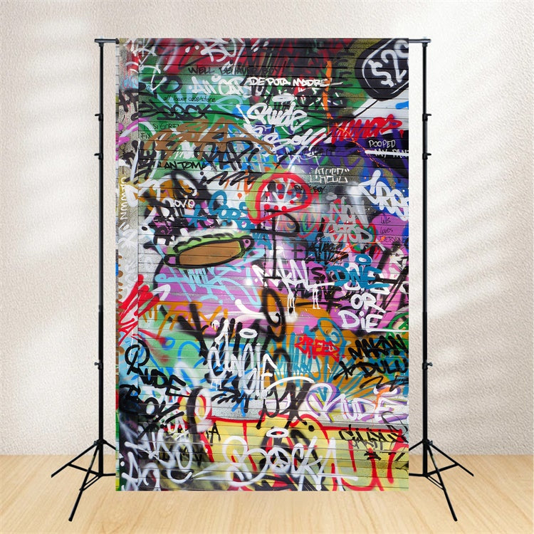 Graffiti Backdrops Photography Vibrant Street Art Backdrop BRP12-118