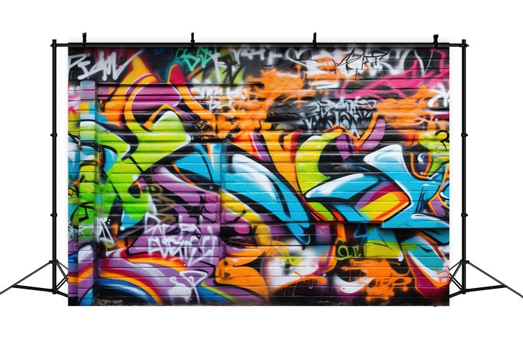 Graffiti Backdrop Vibrant Colorful Artistry Backdrop BRP12-119