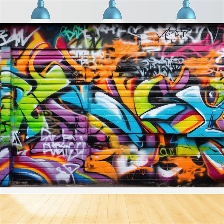 Graffiti Backdrop Vibrant Colorful Artistry Backdrop BRP12-119