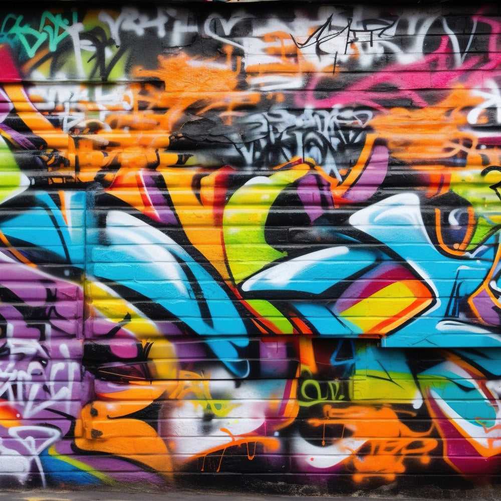 Graffiti Backdrop Vibrant Colorful Artistry Backdrop BRP12-119