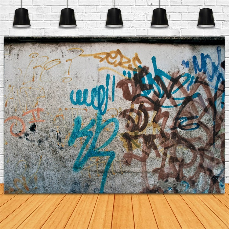 Graffiti Backdrop Photography Aged Urban Art Backdrop BRP12-120