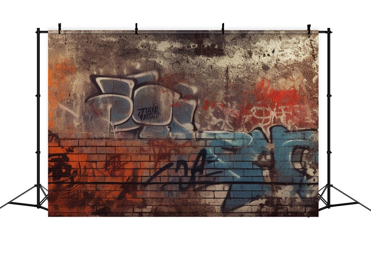 Graffiti Photography Backdrop Abstract Brick Art Backdrop BRP12-122