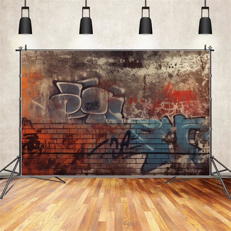 Graffiti Photography Backdrop Abstract Brick Art Backdrop BRP12-122