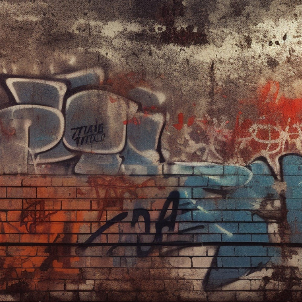 Graffiti Photography Backdrop Abstract Brick Art Backdrop BRP12-122