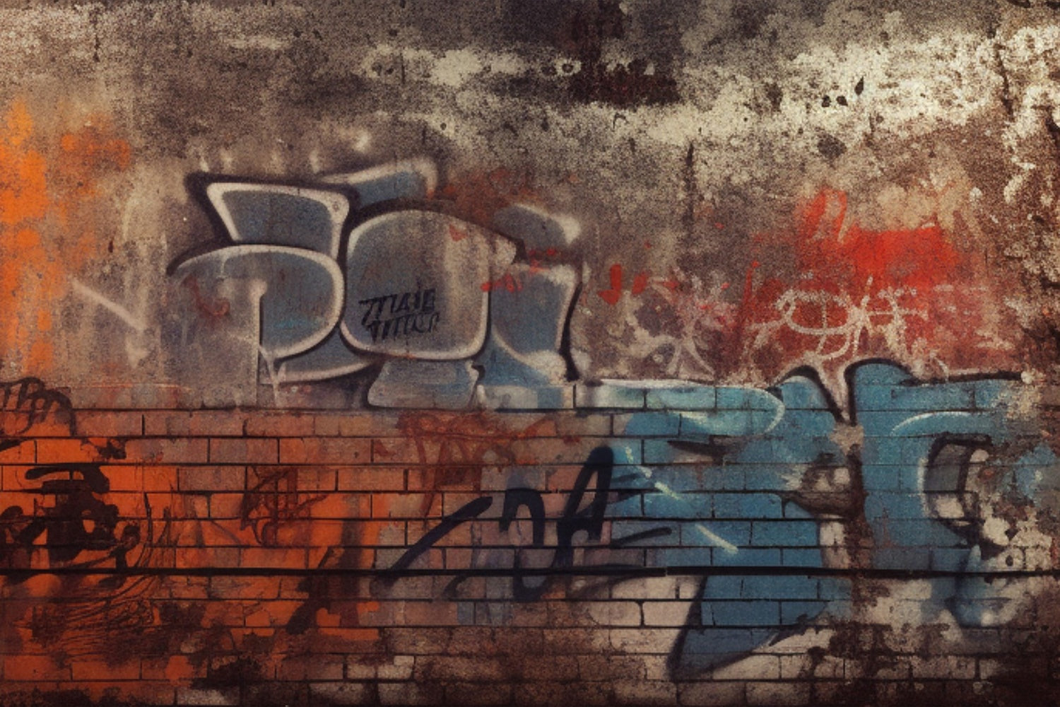 Graffiti Photography Backdrop Abstract Brick Art Backdrop BRP12-122