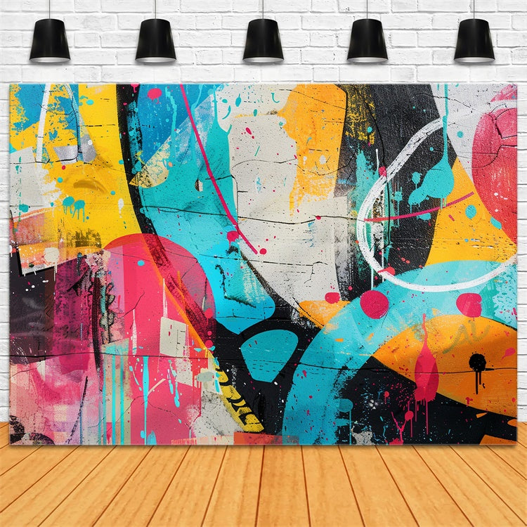 Graffiti Backdrops Stunning Abstract Art Composition Backdrop BRP12-124