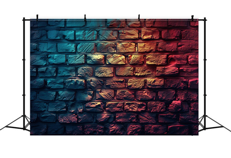 Graffiti Photo Backdrop Vibrant Colored Brick Wall Backdrop BRP12-128