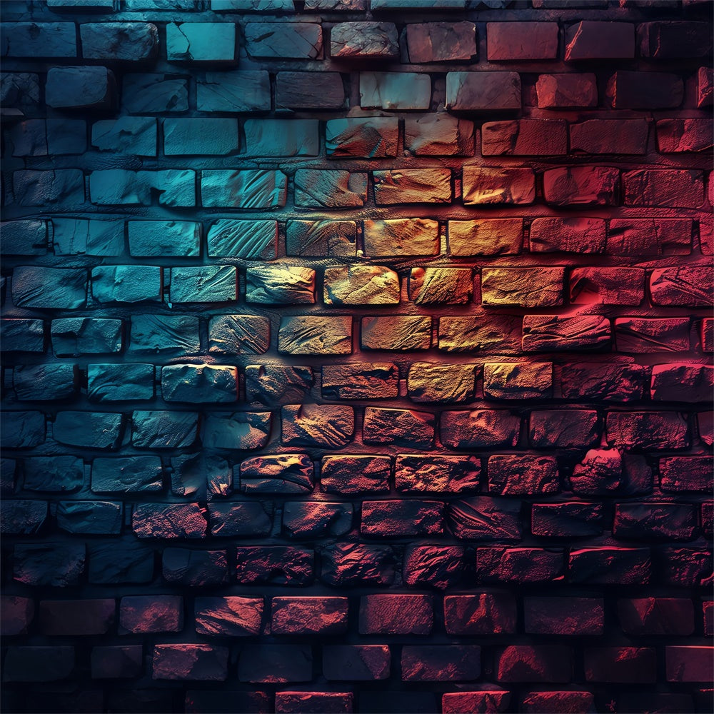 Graffiti Photo Backdrop Vibrant Colored Brick Wall Backdrop BRP12-128