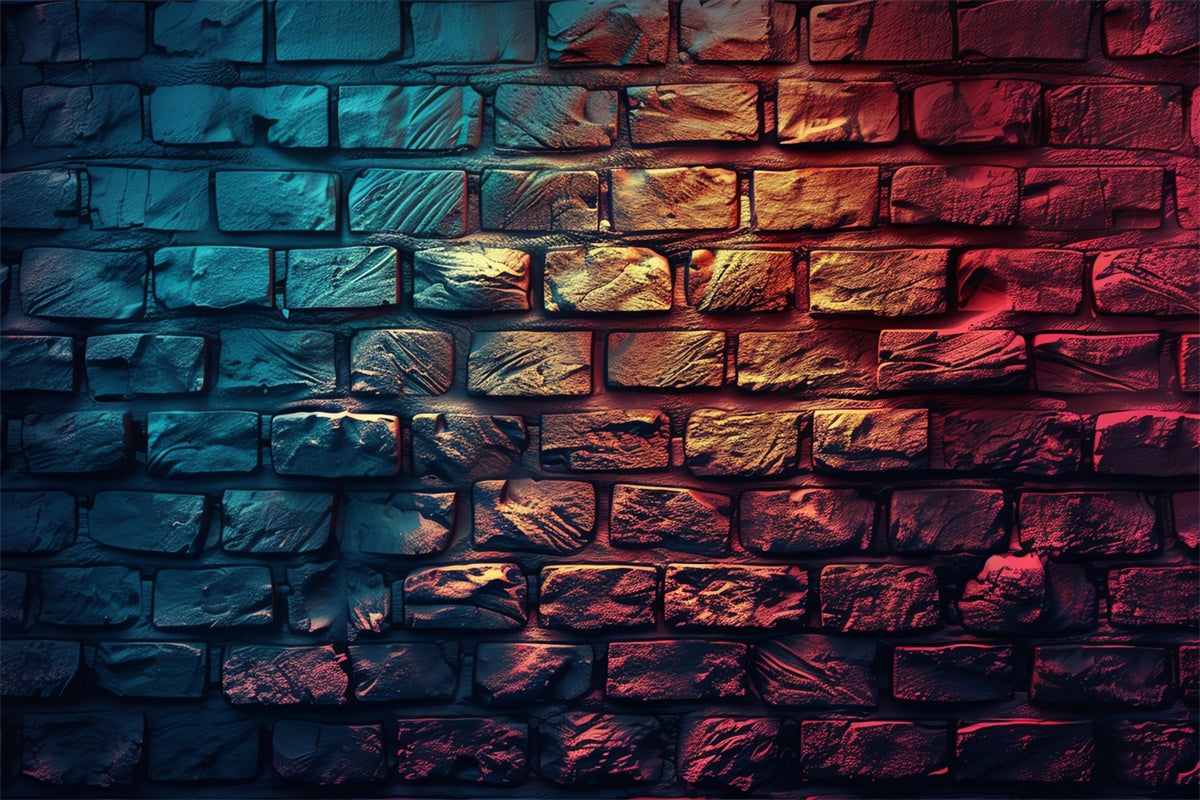 Graffiti Photo Backdrop Vibrant Colored Brick Wall Backdrop BRP12-128