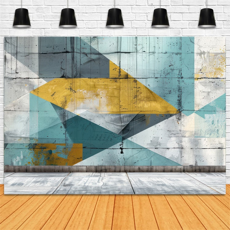 Custom Graffiti Backdrop Colorful Geometric Pattern Backdrop BRP12-129