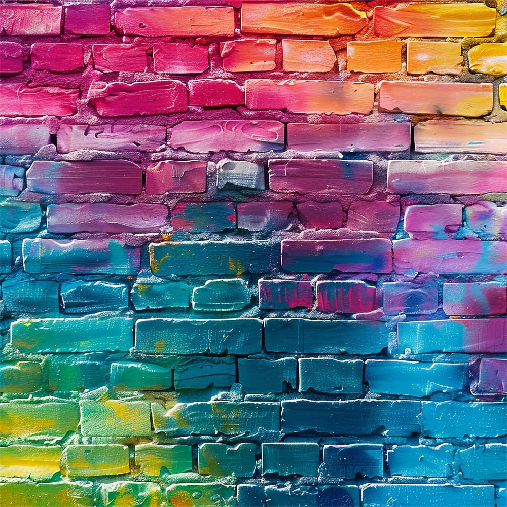 Graffiti Photo Backdrops Colorful Painted Brick Backdrop BRP12-132