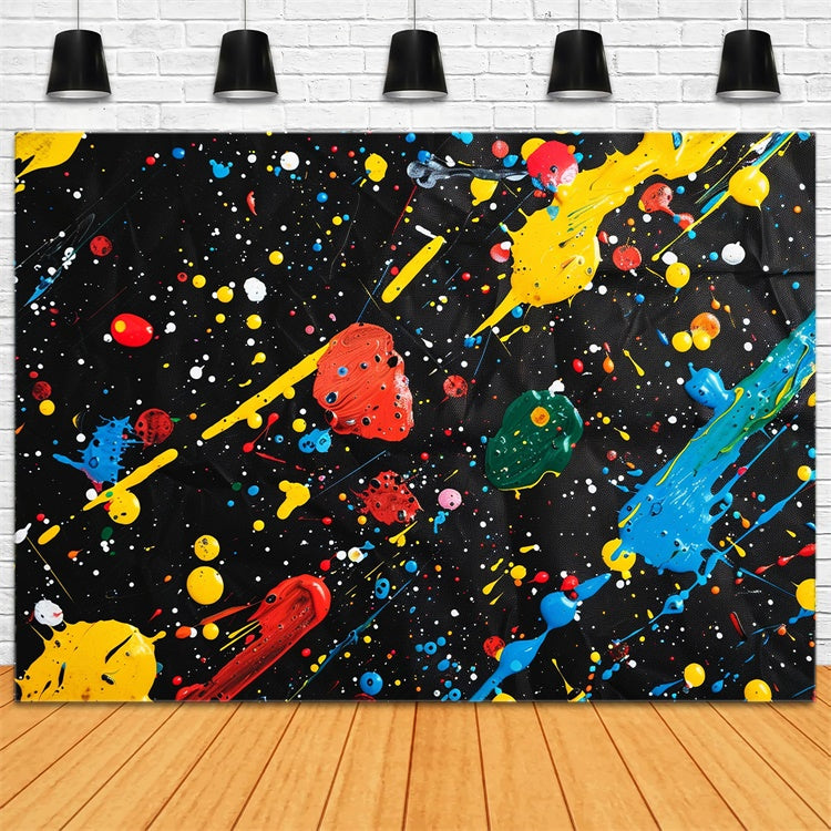 Graffiti Backdrops Abstract Color Splatter Design Backdrop BRP12-137