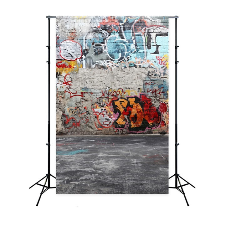 Graffiti Backdrop For Photography Brick Wall Backdrop BRP12-139