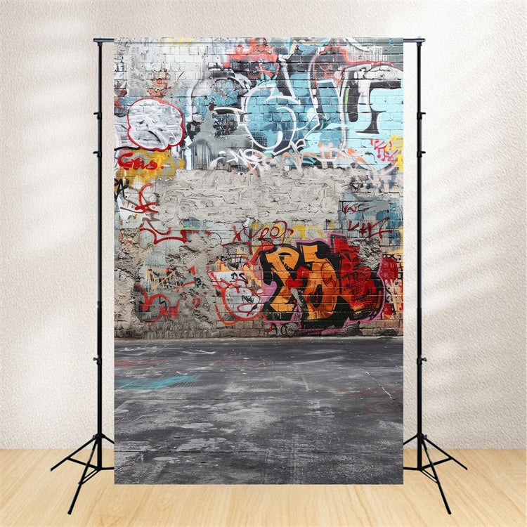 Graffiti Backdrop For Photography Brick Wall Backdrop BRP12-139