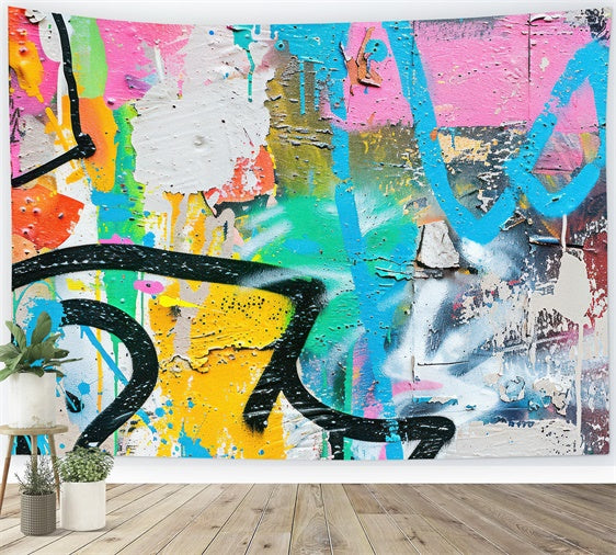 Graffiti Backdrop Colorful Art Wall Photography Backdrop BRP12-143