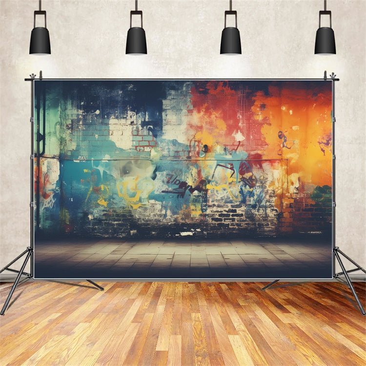 Graffiti Backdrop Photography Brick Wall Modern Design Backdrop BRP12-144