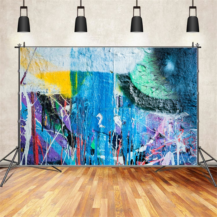 Graffiti Backdrops Color Blended Abstract Photography Backdrop BRP12-152