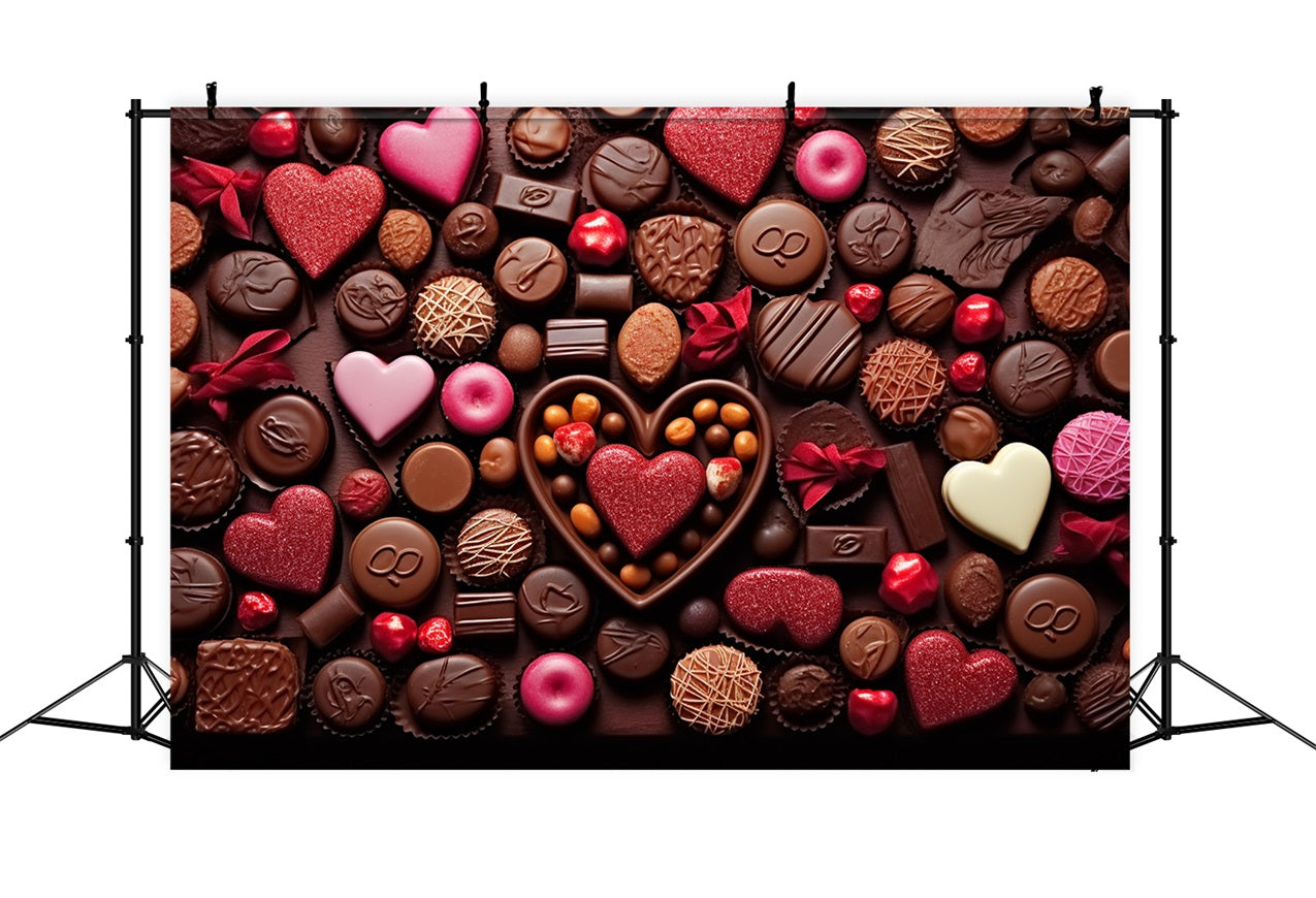 Valentine Backdrop Ideas Heart Themed Chocolate Backdrop BRP12-162