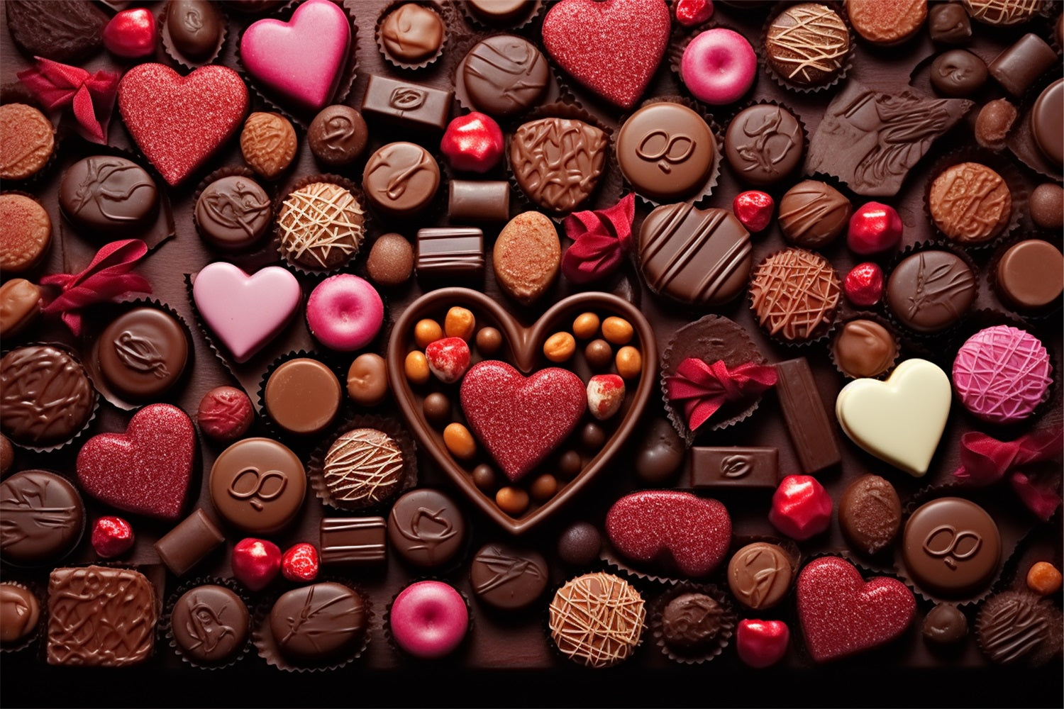 Valentine Backdrop Ideas Heart Themed Chocolate Backdrop BRP12-162