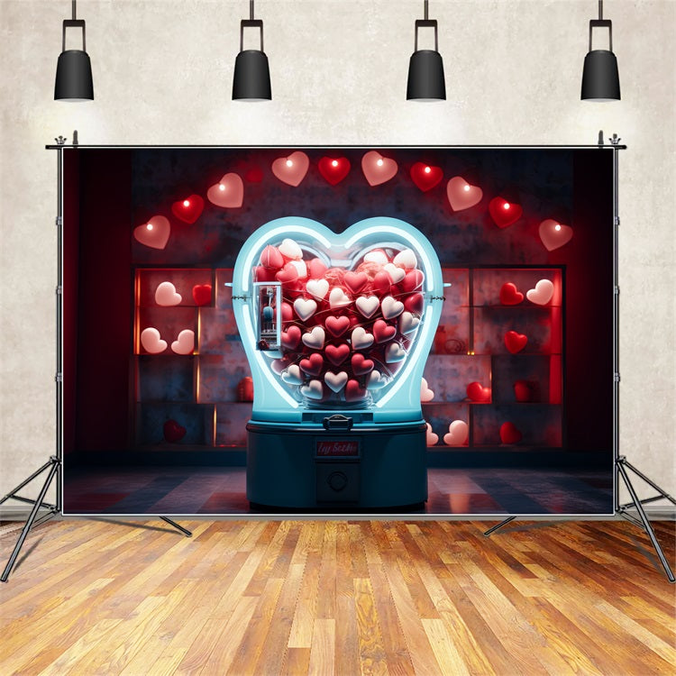 Valentine Photography Backdrop Heart Shaped Candy Machine Backdrop BRP12-163