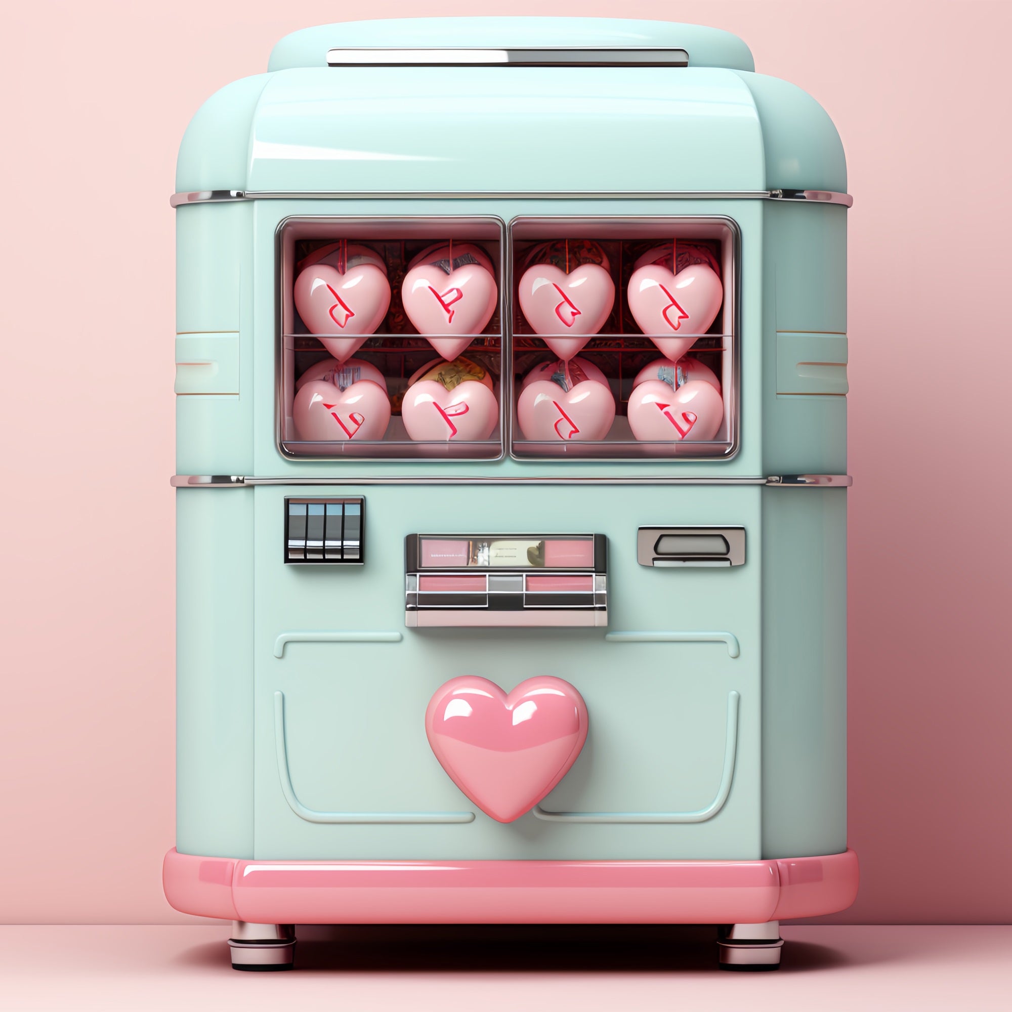 Valentine Backdrop Photography Heart Candy Pink Vending Machine Backdrop BRP12-168