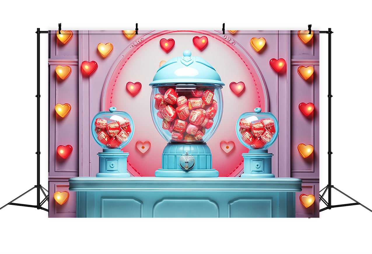 Valentines Photo Backdrop Ideas Hearts Candy Machine Hearts Backdrop BRP12-171