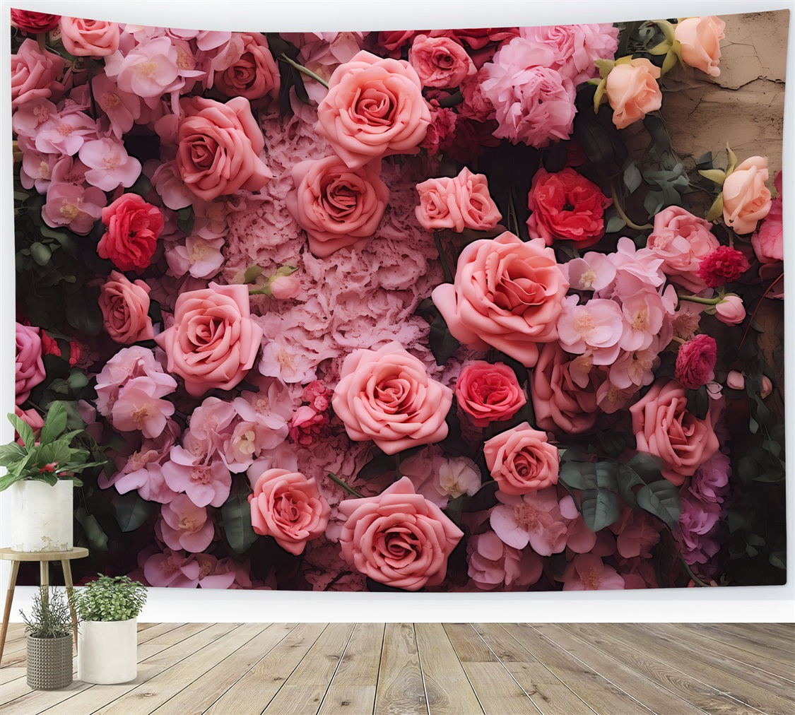 Valentines Backdrop Floral Wall Lush Bloom Backdrop BRP12-186