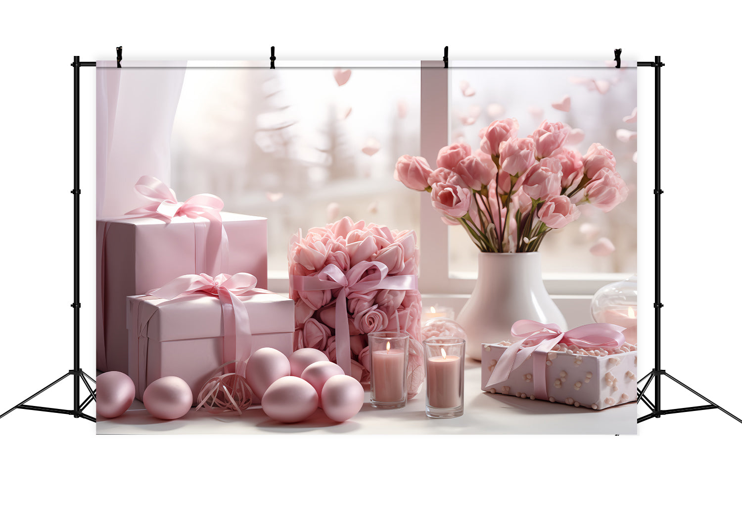 Valentines Backdrop Ideas Tulip Candlelight Window Backdrop BRP12-194