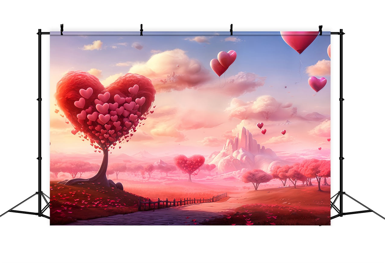 Valentine Backdrop Ideas Dreamy Heart Tree Balloon Backdrop BRP12-207