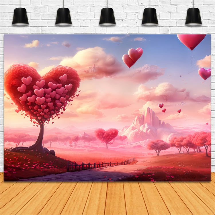 Valentine Backdrop Ideas Dreamy Heart Tree Balloon Backdrop BRP12-207