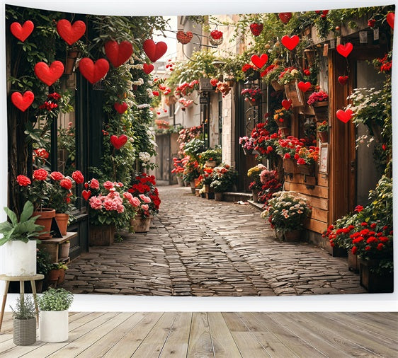 Valentine's Day Backdrop Romantic Floral Pathway Heart Backdrop BRP12-232