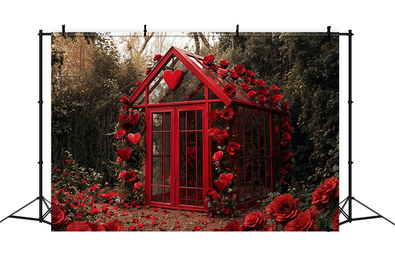 Backdrop For Valentine Garden Glass Cottage Roses Backdrop BRP12-248