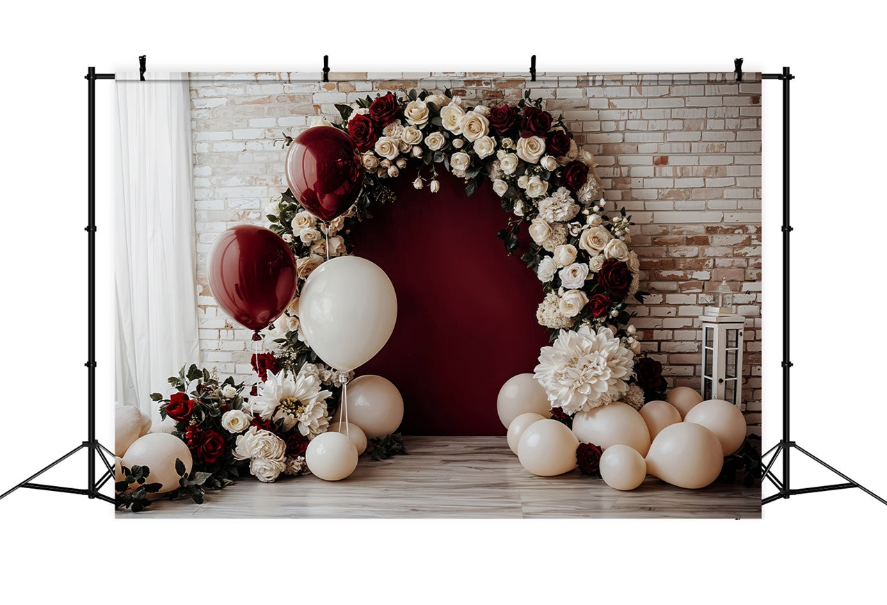 Backdrop Valentines Floral Balloon Arch Wedding Backdrop BRP12-252