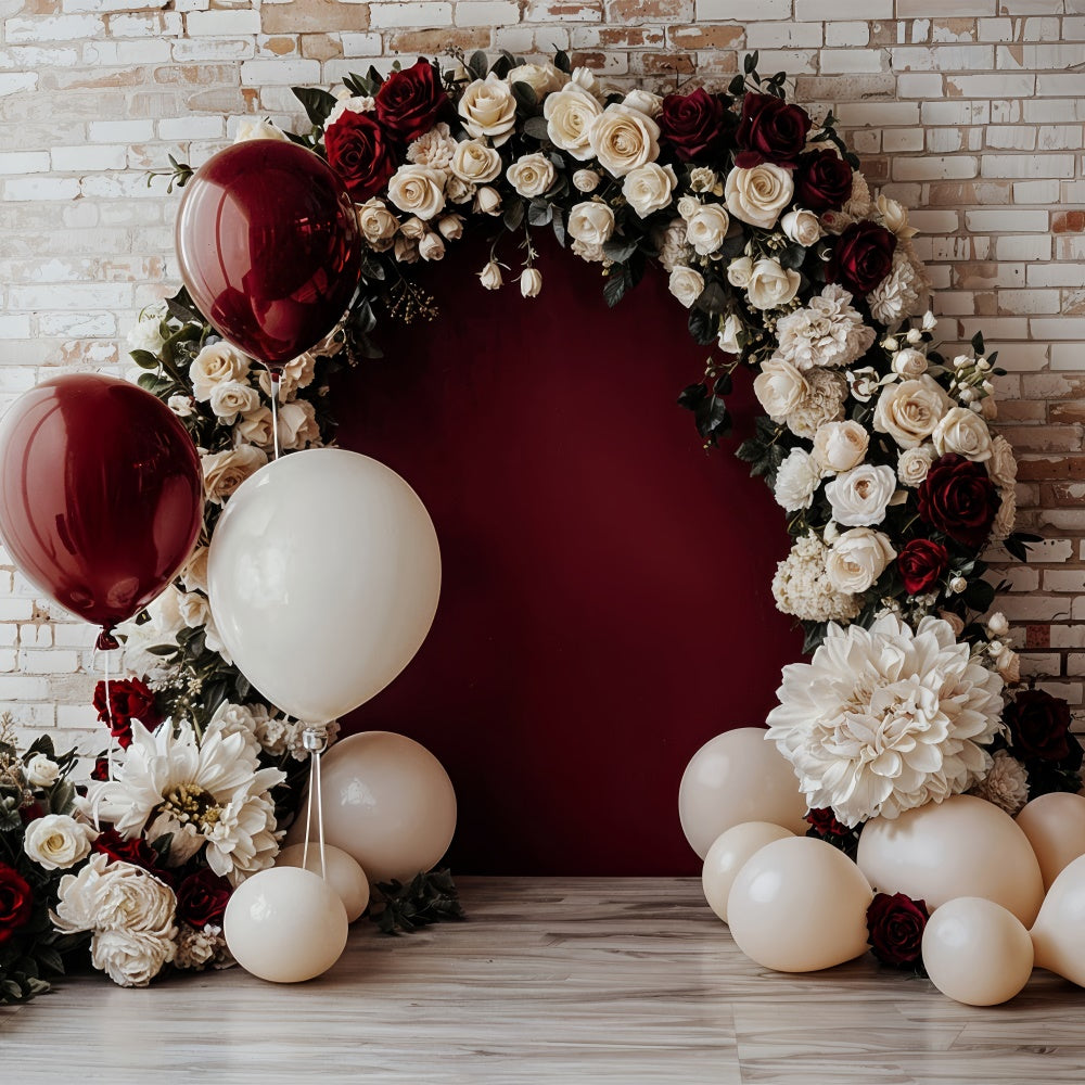 Backdrop Valentines Floral Balloon Arch Wedding Backdrop BRP12-252