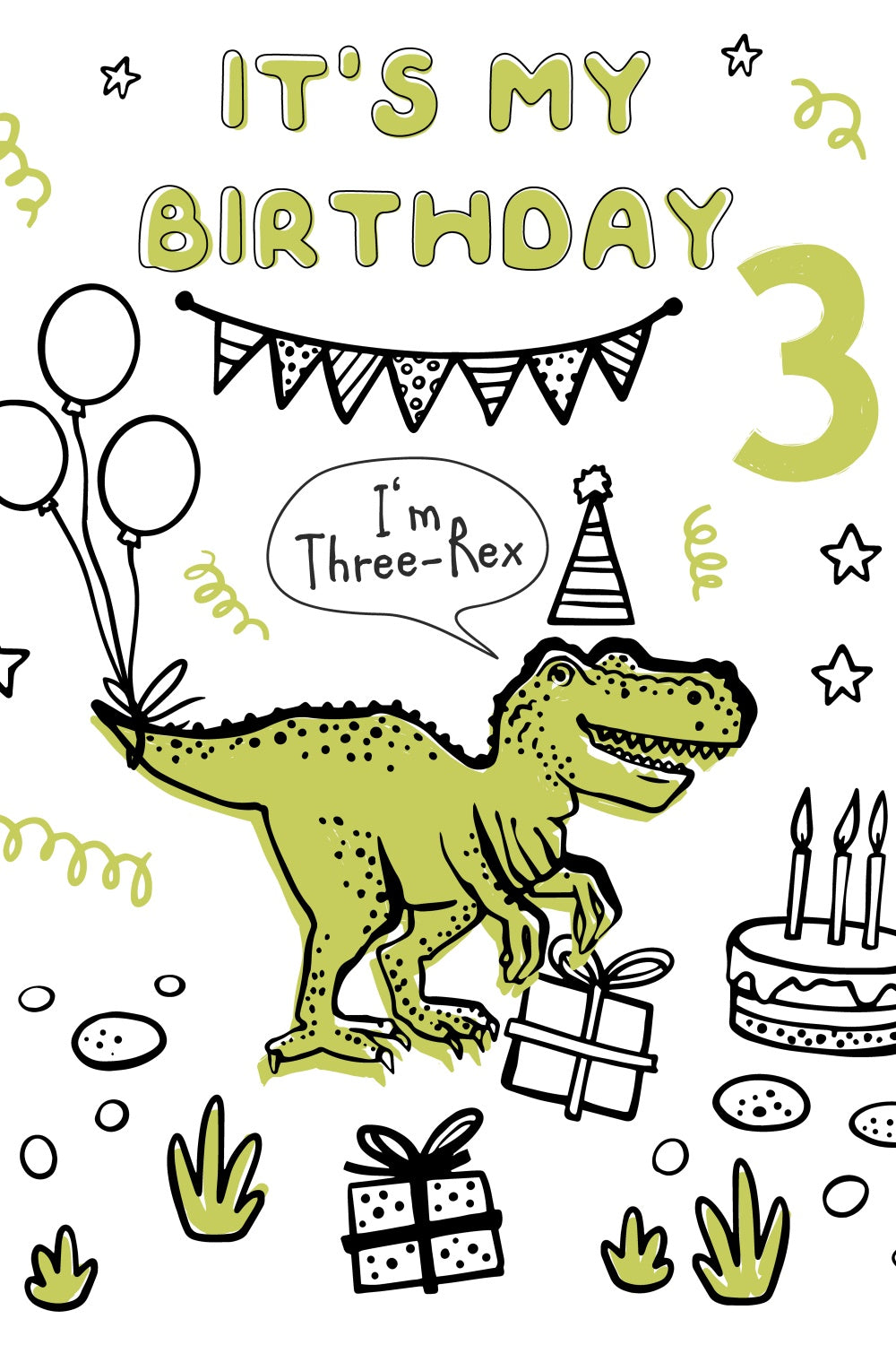 Customized Backdrop For Birthday Jurassic Dinosaur Three-Rex Backdrop BRP12-295