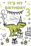 Customized Backdrop For Birthday Jurassic Dinosaur Three-Rex Backdrop BRP12-295