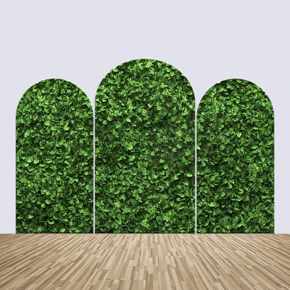 Custom Backdrop Birthday Verdant Green Leaf Wall Backdrop BRP12-312