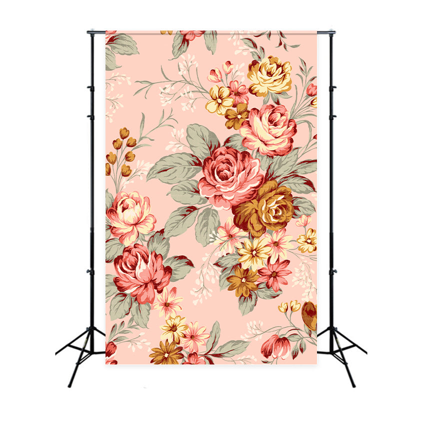 Maternity Photoshoot Backdrop Vintage Floral Decor Backdrop BRP12-33