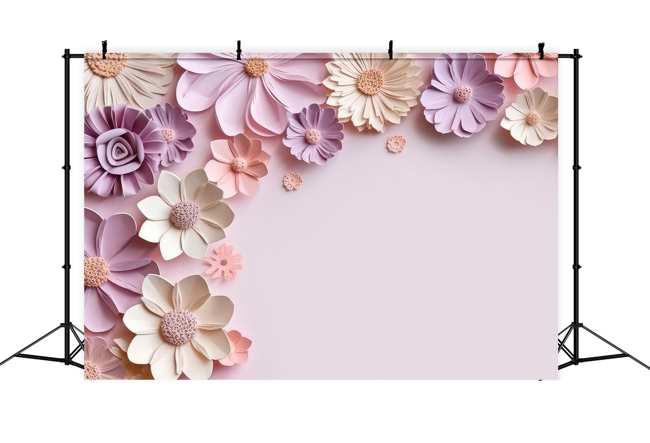 Maternity Shoot Backdrop Pink Paper Flower Wall Backdrop BRP12-35