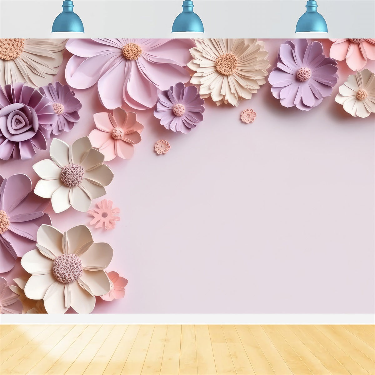 Maternity Shoot Backdrop Pink Paper Flower Wall Backdrop BRP12-35