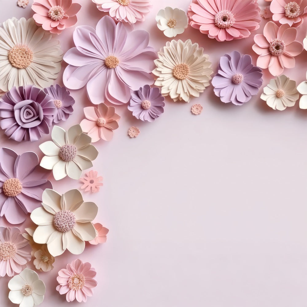 Maternity Shoot Backdrop Pink Paper Flower Wall Backdrop BRP12-35