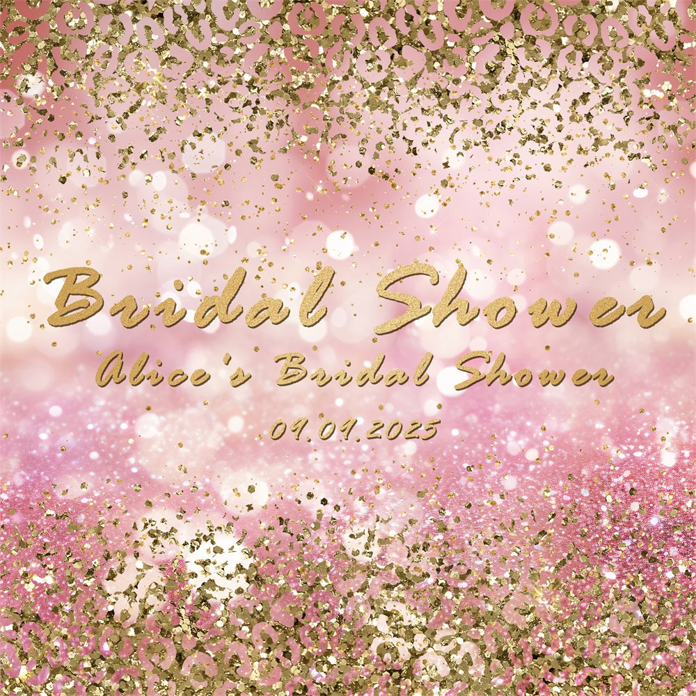 Customized Wedding Backdrop Sparkling Pink Bridal Shower Backdrop BRP12-355