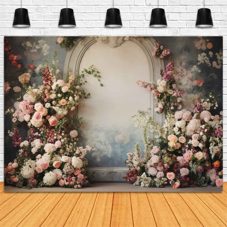 Maternity Photography Backdrops Archway Floral Wall Backdrop BRP12-36