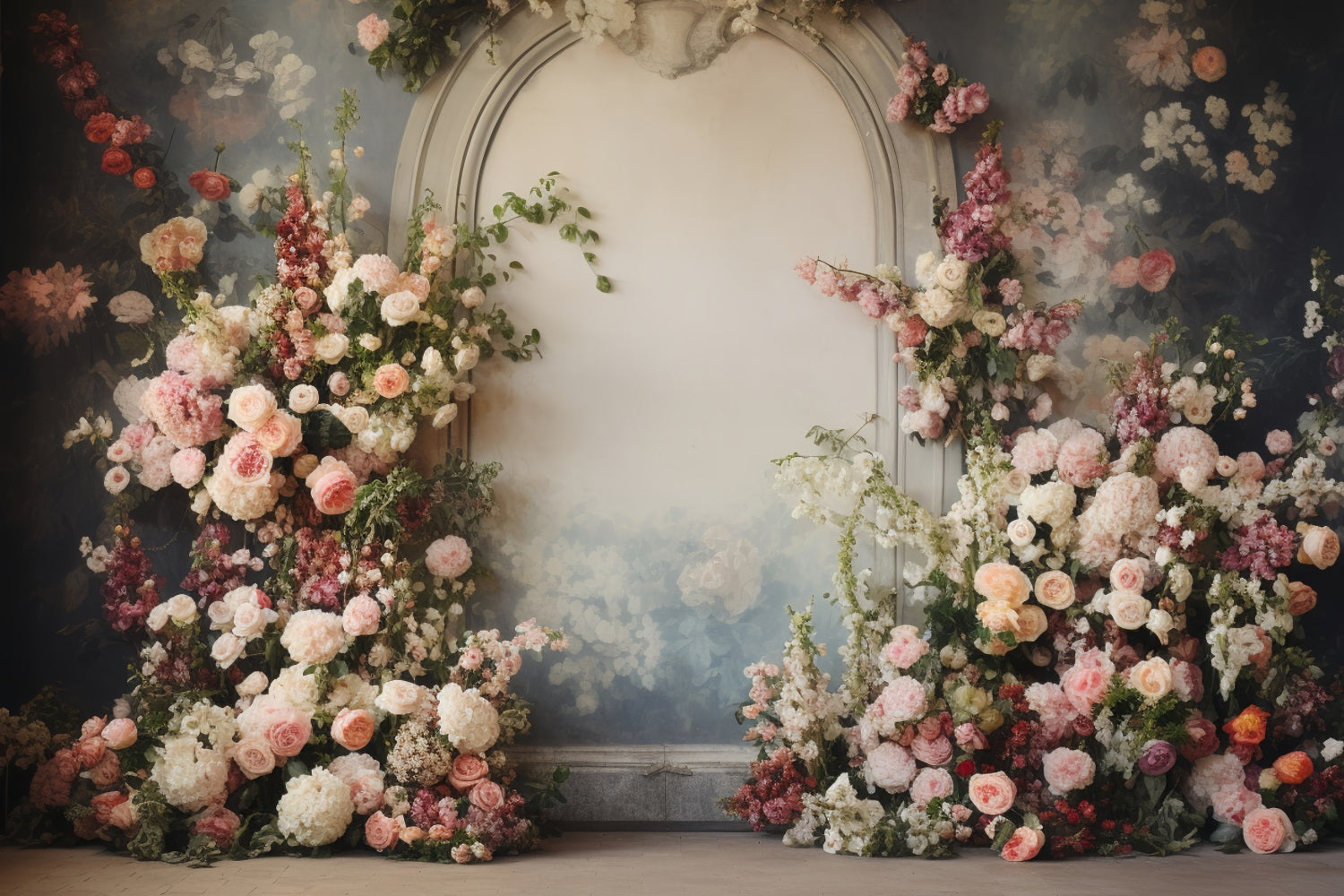 Maternity Photography Backdrops Archway Floral Wall Backdrop BRP12-36