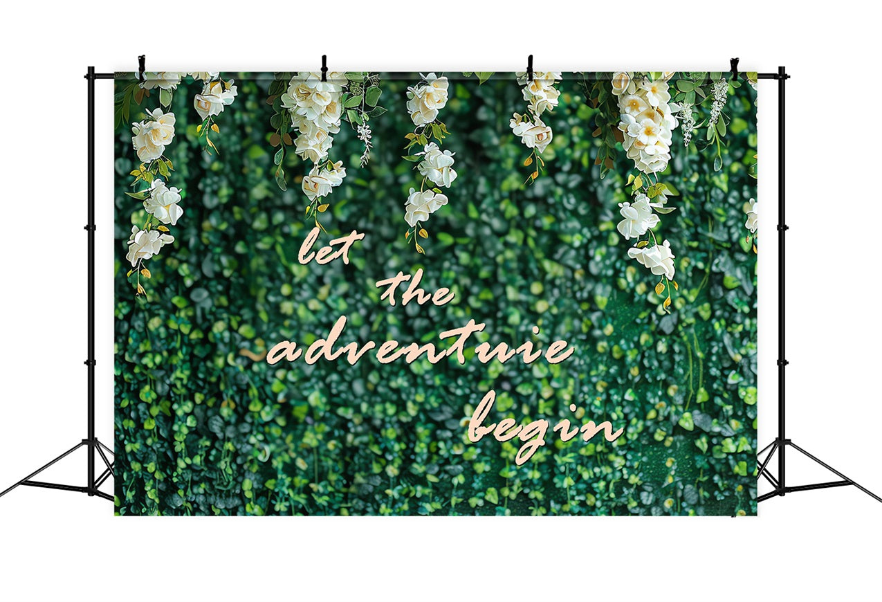 Elegant Greenery Wedding Backdrop Photo Booth Floral Hanging Backdrop BRP12-361