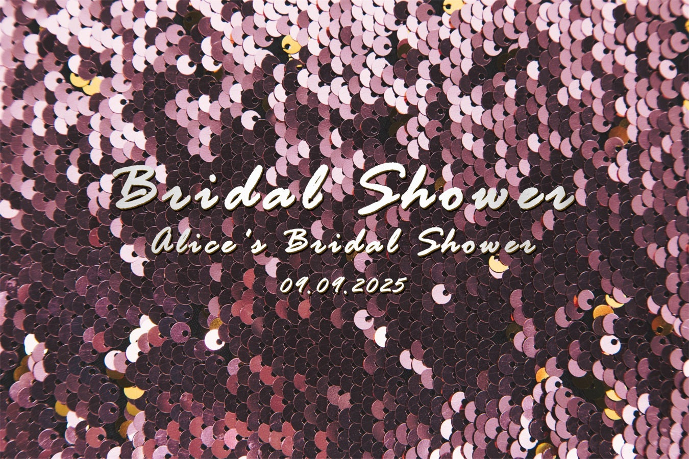 Customized Wedding Backdrops Glittering Pink Sequin Bridal Shower Backdrop BRP12-367