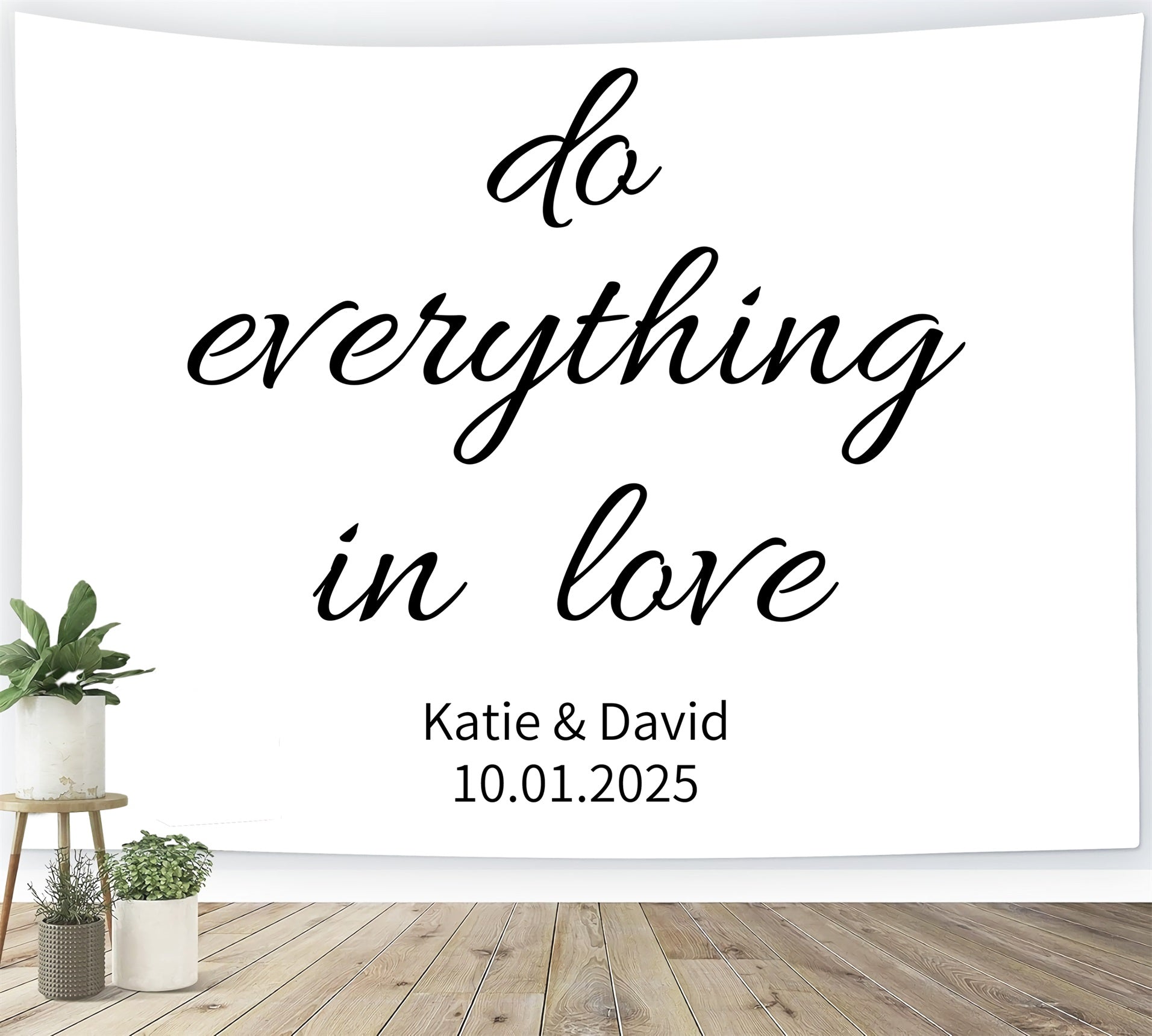 Wedding Backdrop Personalized Love Quote Ceremony Backdrop BRP12-370