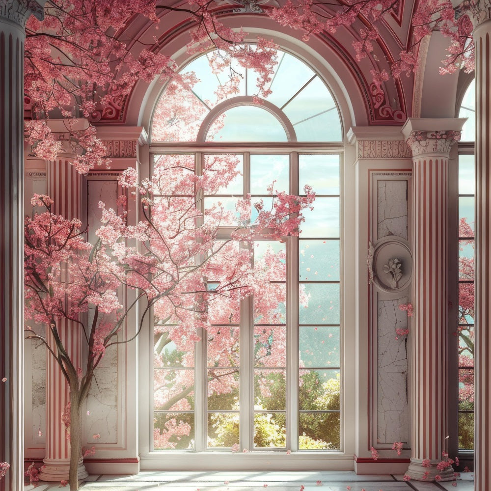 Maternity Backdrop Cherry Blossom Archway Window Backdrop BRP12-38