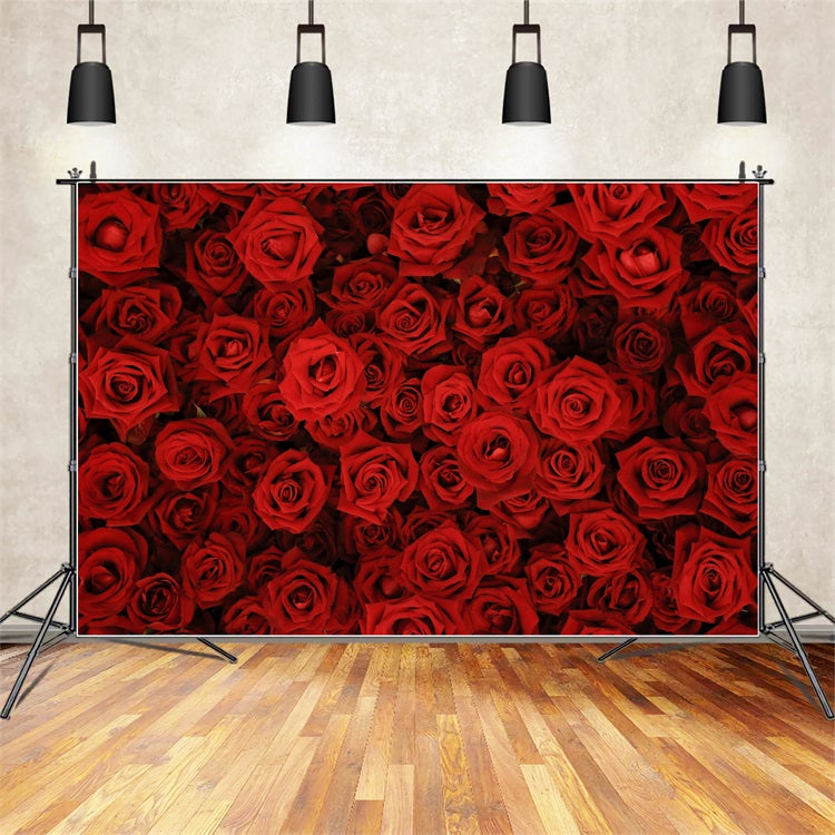 Backdrop Weddings Red Rose Floral Wall Backdrop BRP12-384